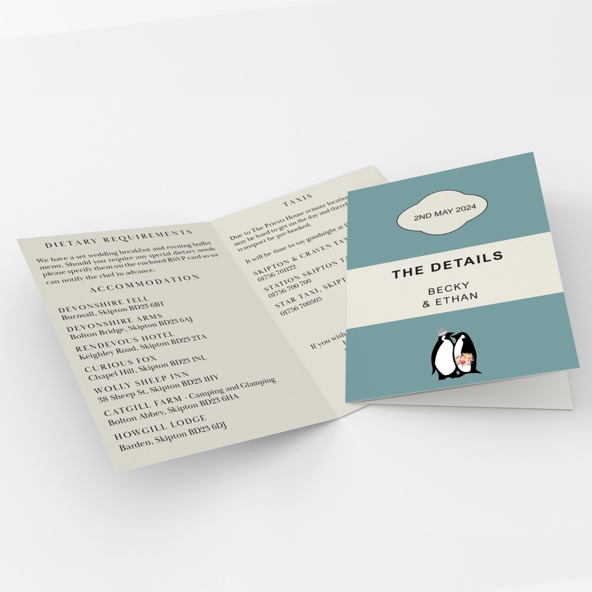 Penny Classics Book Folded Information Card