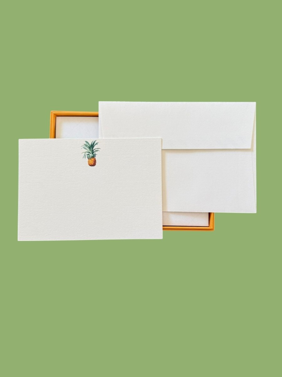 Pineapple Notecard Set with Laid Envelopes