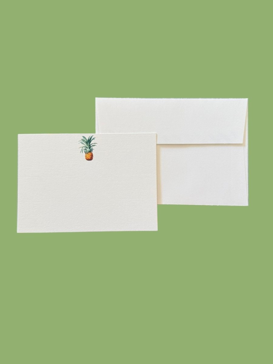Pineapple Notecard Set with Laid Envelopes