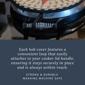 Pocket Watch Circular Hob Covers - Mustard and Gray Ltd