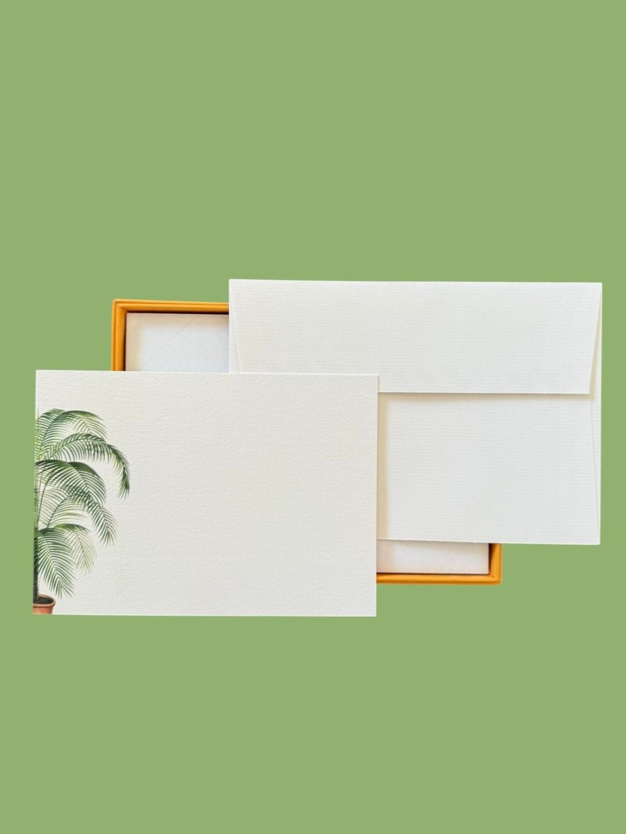 Potted Palm Notecard Set with Laid Envelopes