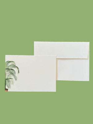 Potted Palm Notecard Set with Laid Envelopes