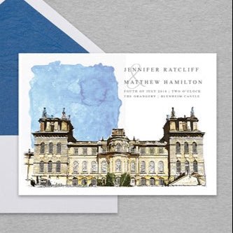 Quatt Illustrated Flat Wedding Invitations