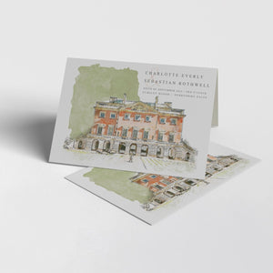 Quatt Illustrated Wedding Invitations (Folded)