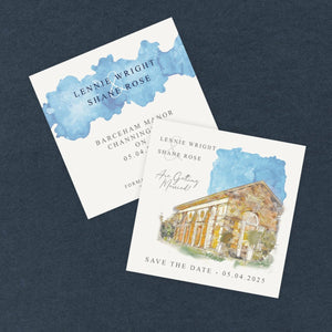 Quatt Illustrated Wedding Save the Date