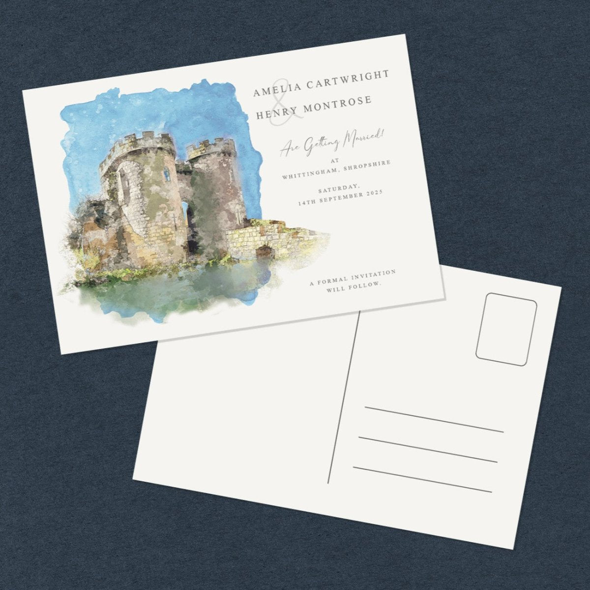 Quatt Illustrated Wedding Save the Date