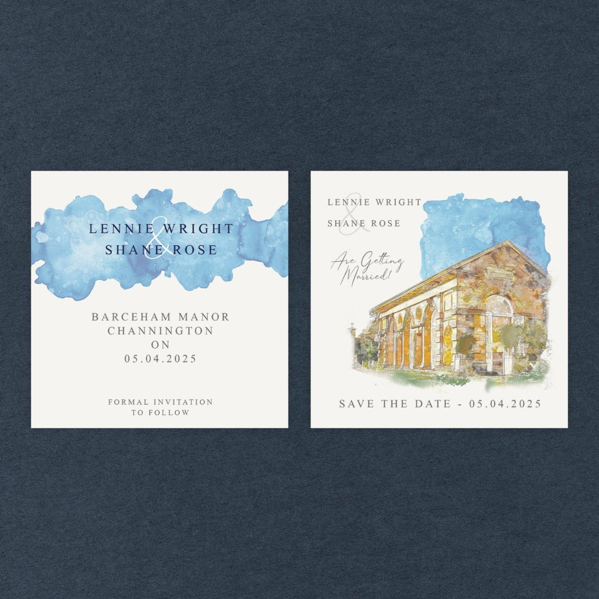Quatt Illustrated Wedding Save the Date