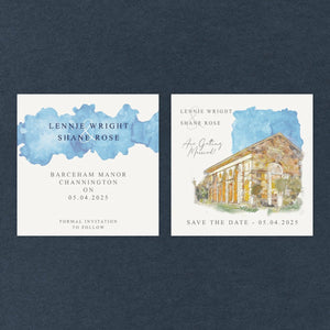Quatt Illustrated Wedding Save the Date
