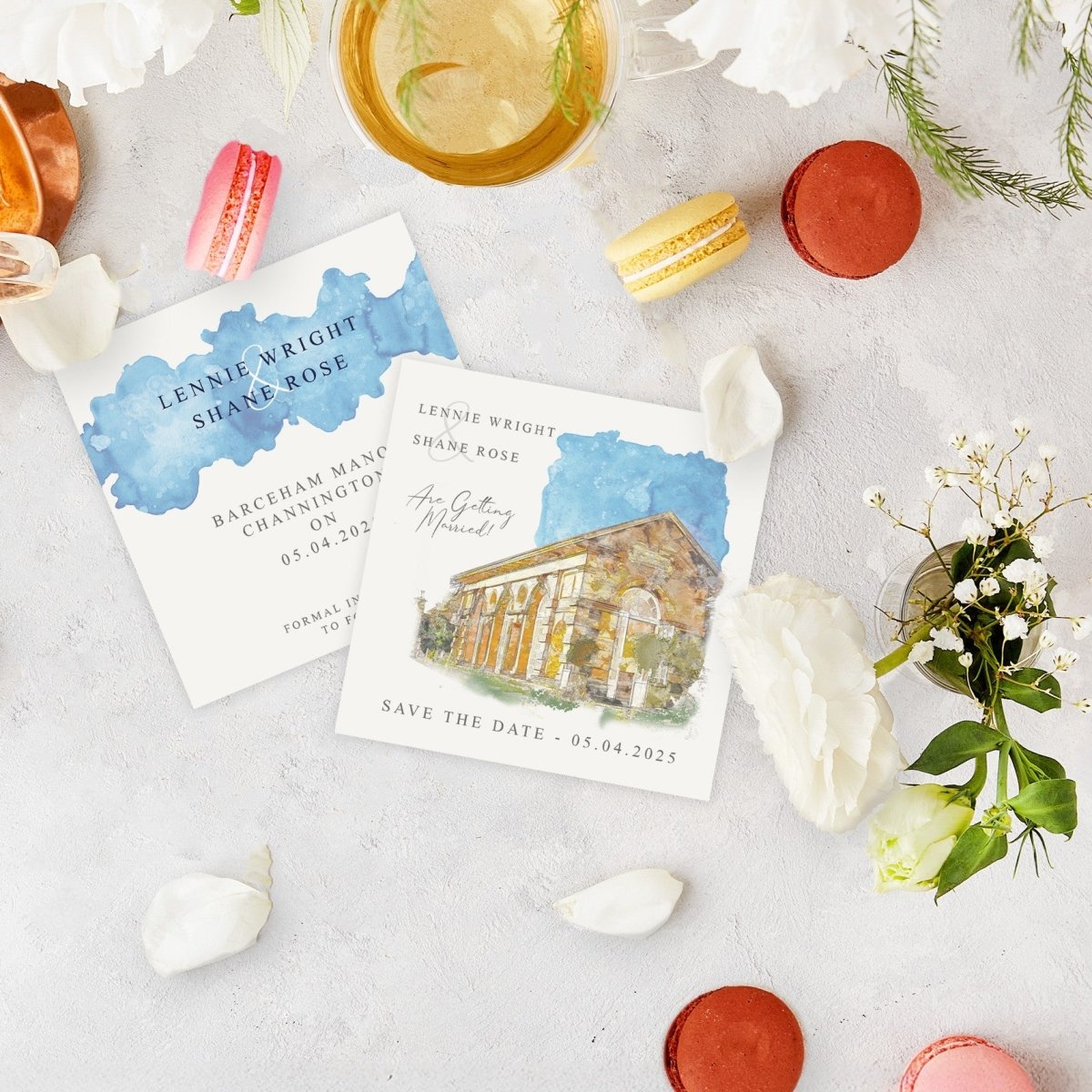 Quatt Illustrated Wedding Save the Date