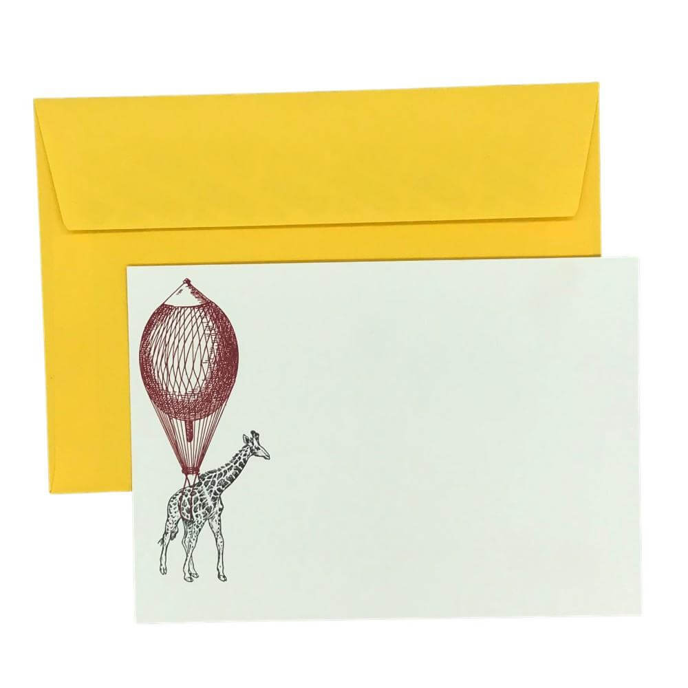 Safari Animal High Life Notecards - Mustard and Gray Ltd