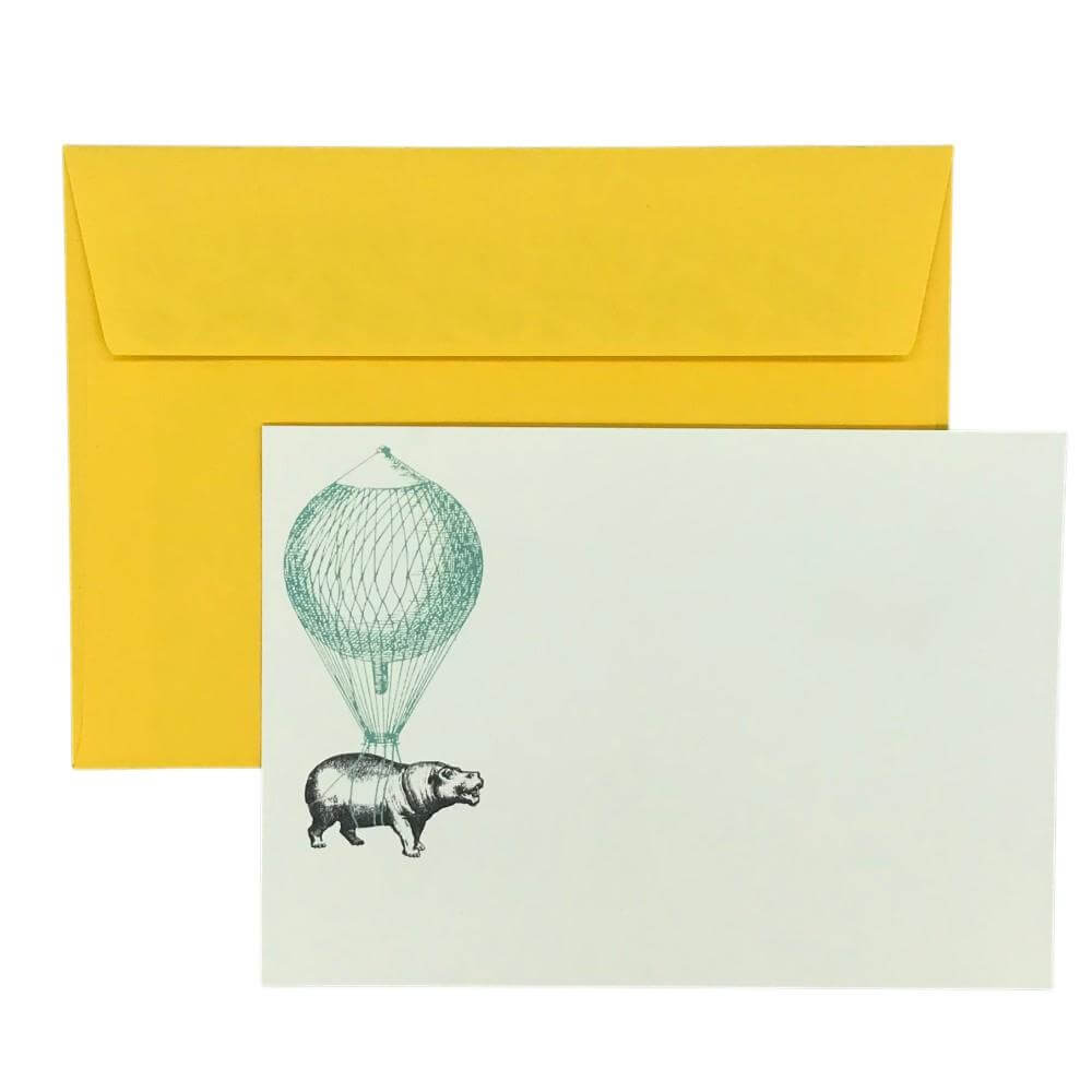 Safari Animal High Life Notecards - Mustard and Gray Ltd
