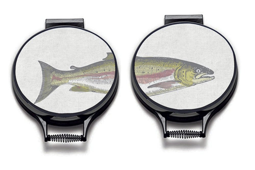 Salmon Circular Hob Covers - Mustard and Gray Ltd