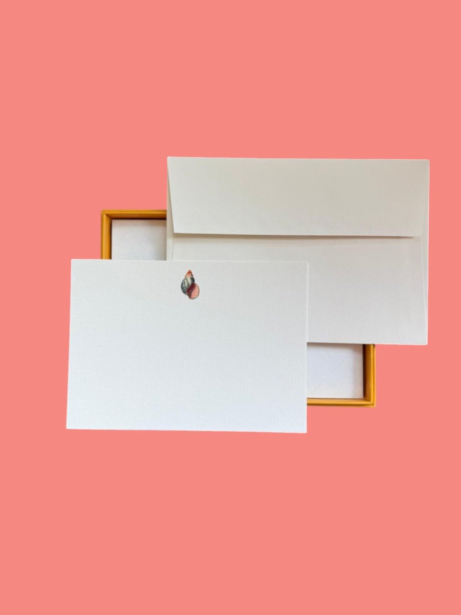 Shell Notecard Set with Lined Envelopes