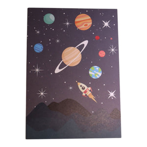 Space Birthday Party Invitations - Mustard and Gray Ltd