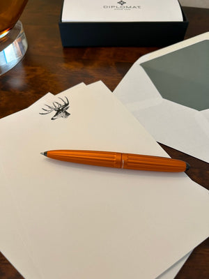 Stag Letter Paper - Laid A5 Writing Paper - Mustard and Gray Ltd