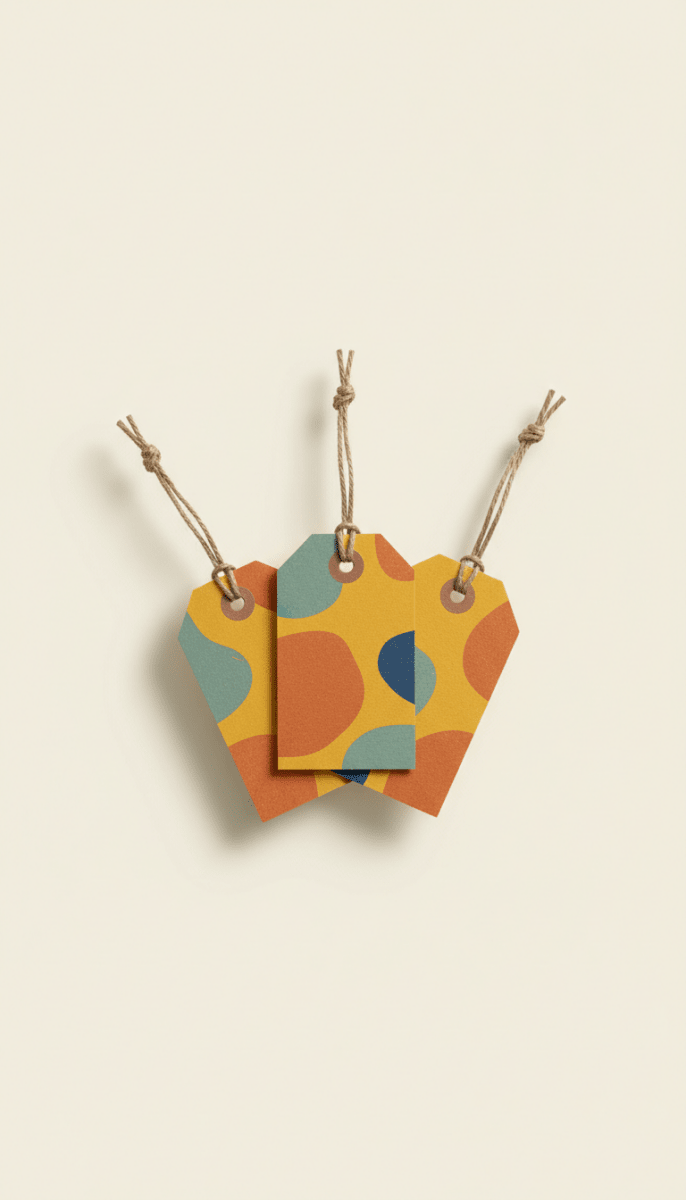 Sunny marigold gift tags with hand-tied twine