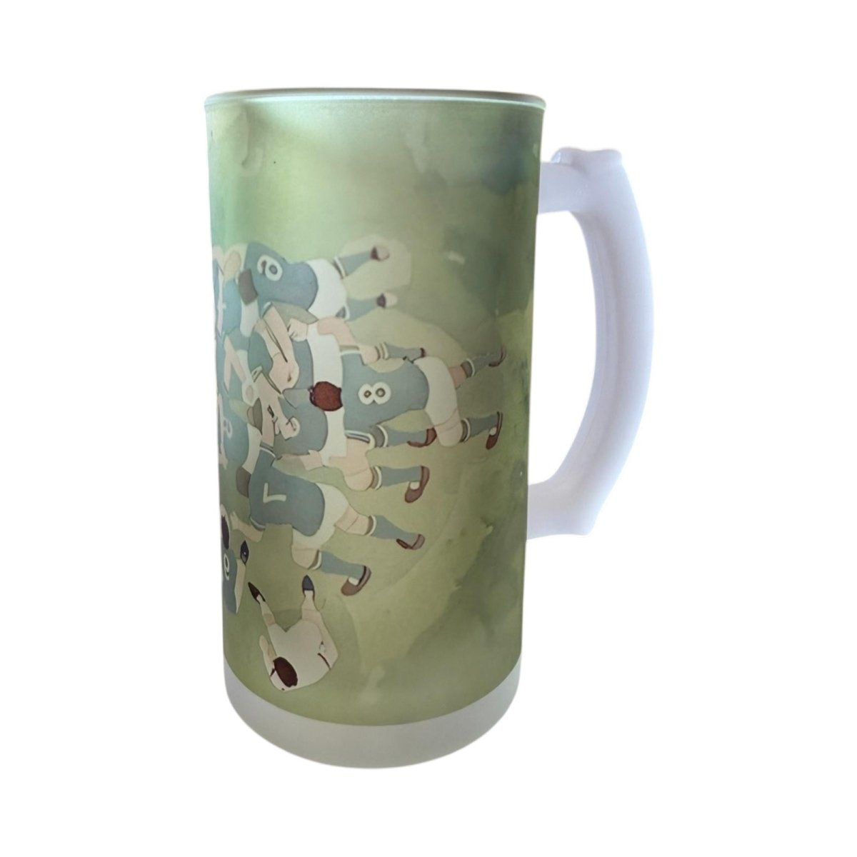 "The Scrum" Rugby Frosted Beer Stein