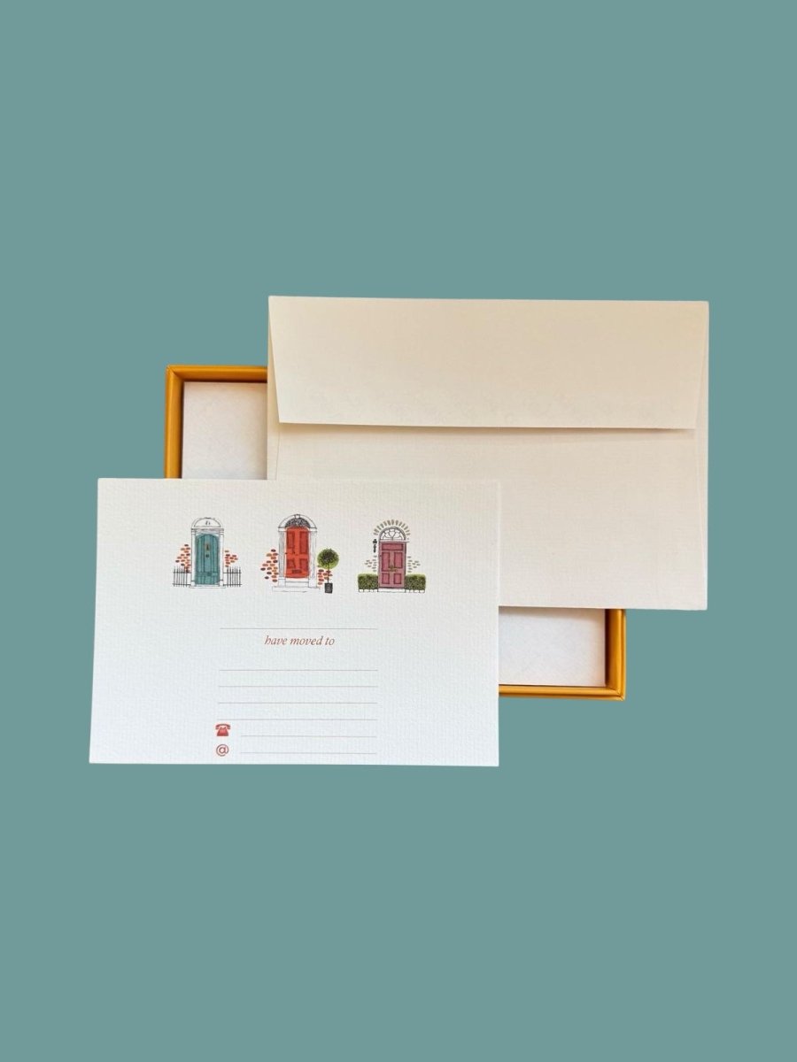 Three Doors Down Change of Address Card Set with Laid Envelopes
