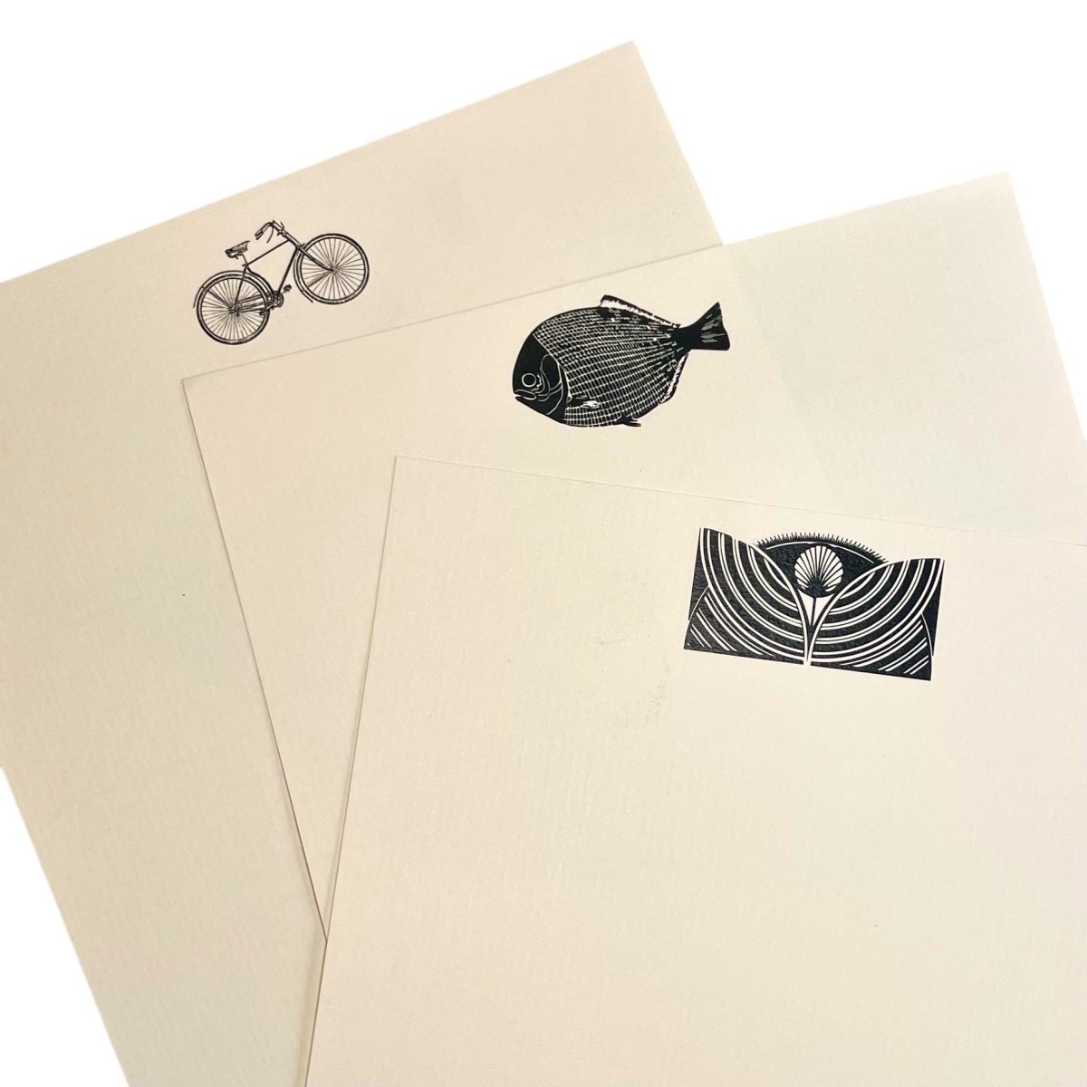 Timeless Trio Laid Writing Paper Bundle (72 Sheets) - Mustard and Gray Ltd