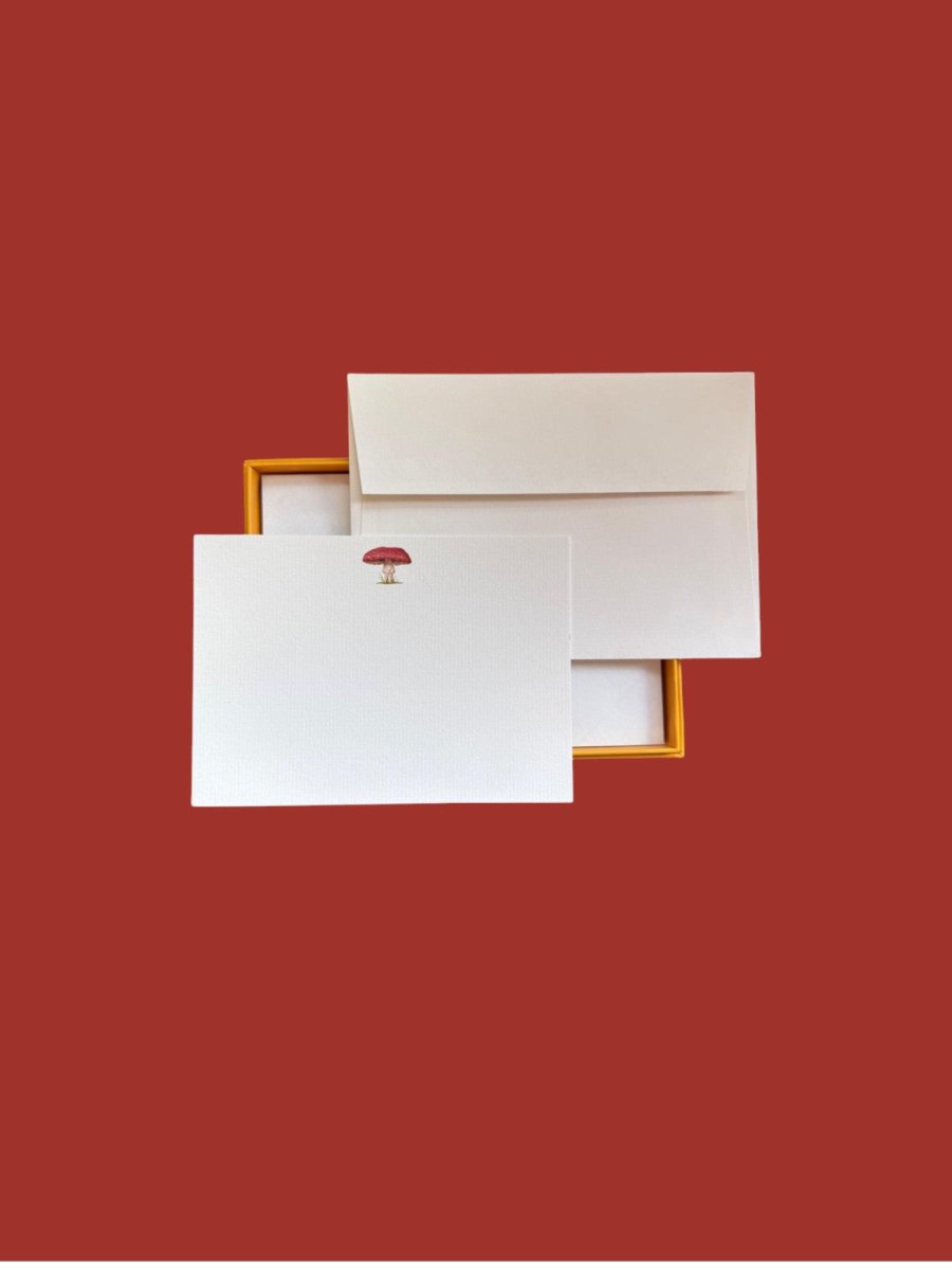 Toadstool Notecard Set with Laid Envelopes