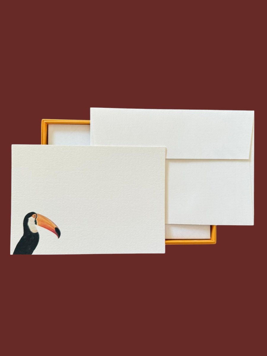 Toco Toucan Notecard Set with Laid Envelopes