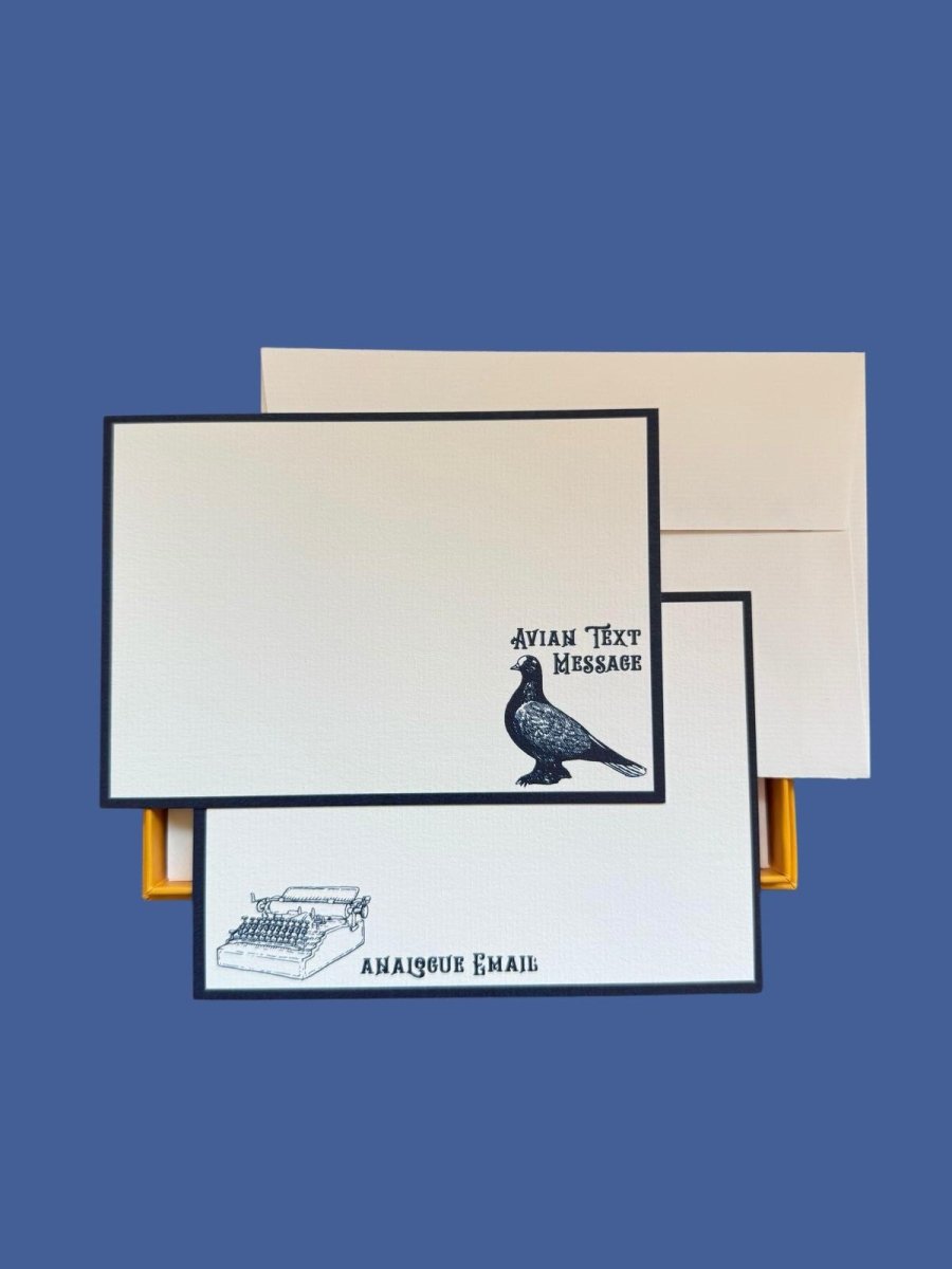 Vintage Messages Notecard Set with Laid Envelopes