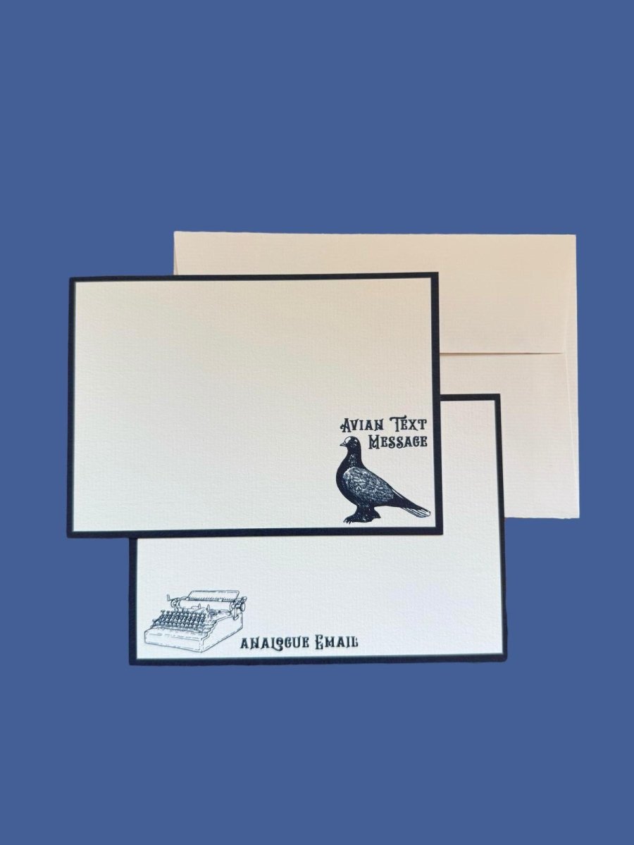 Vintage Messages Notecard Set with Laid Envelopes
