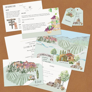 Wedding Map Invitation Folded Cards