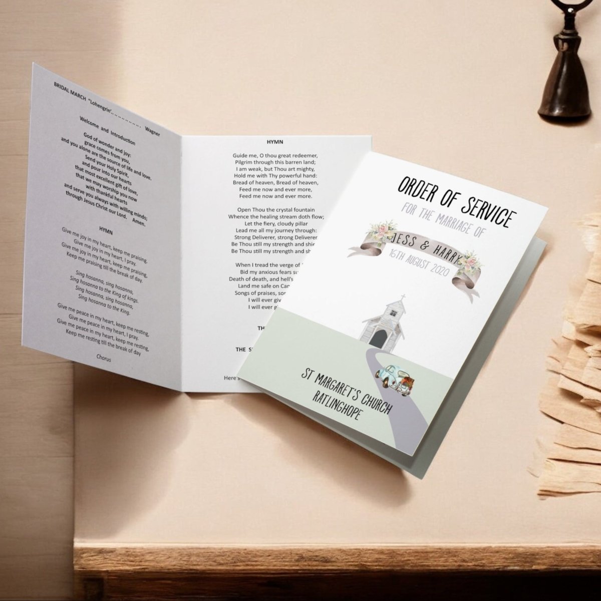 Wedding Map Order of Service