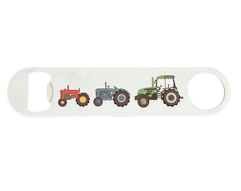 Weekeday Wheels "Tractor" Bottle Opener - Mustard and Gray Ltd