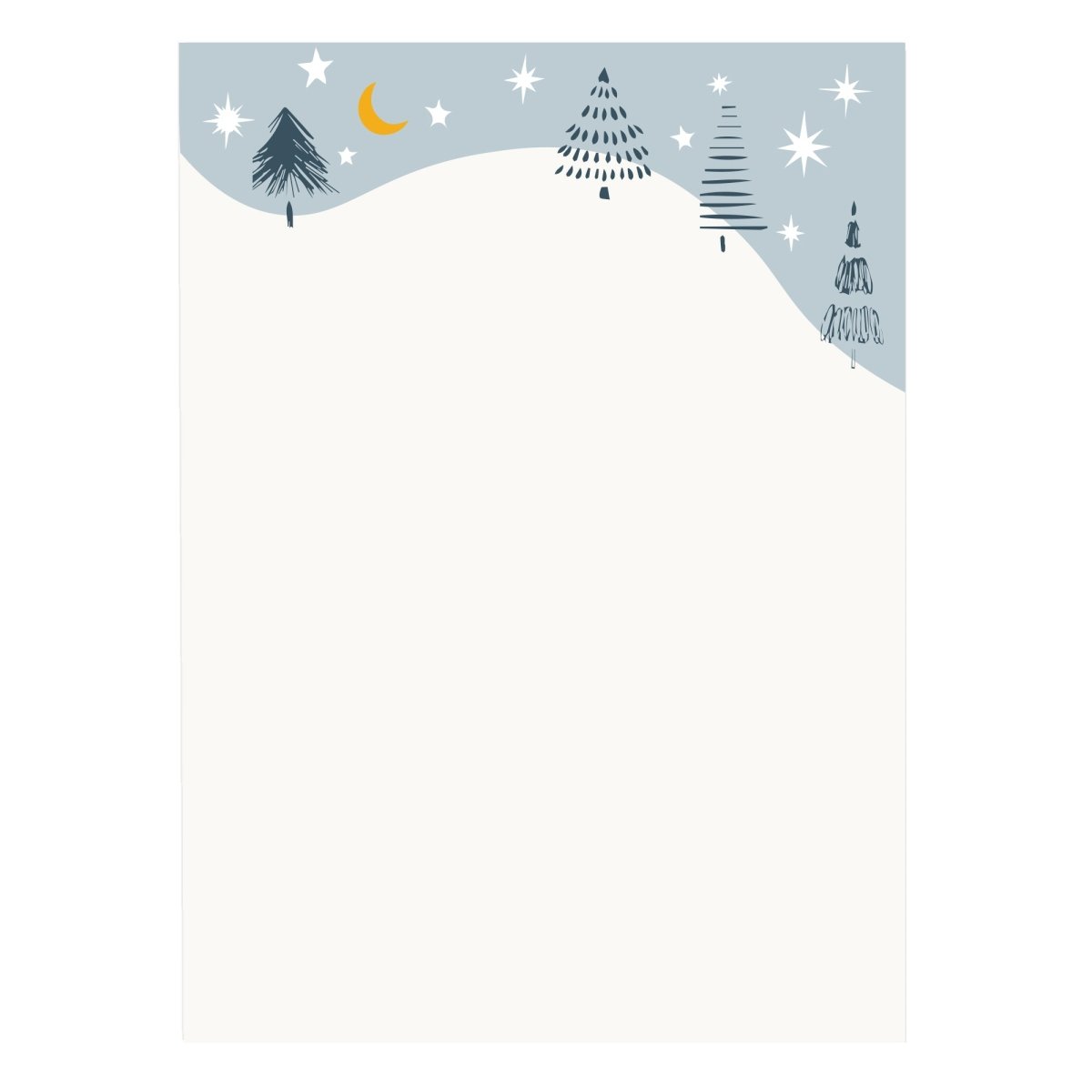 Winter Star Letter Paper - Wove A5 Writing Paper - Mustard and Gray Ltd