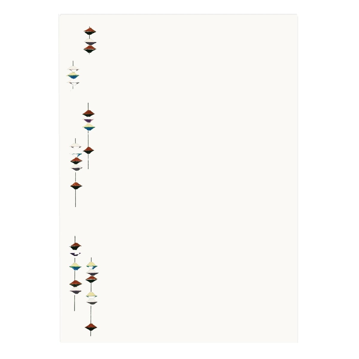 Woodblock Letter Paper - Wove A5 Writing Paper - Mustard and Gray Ltd