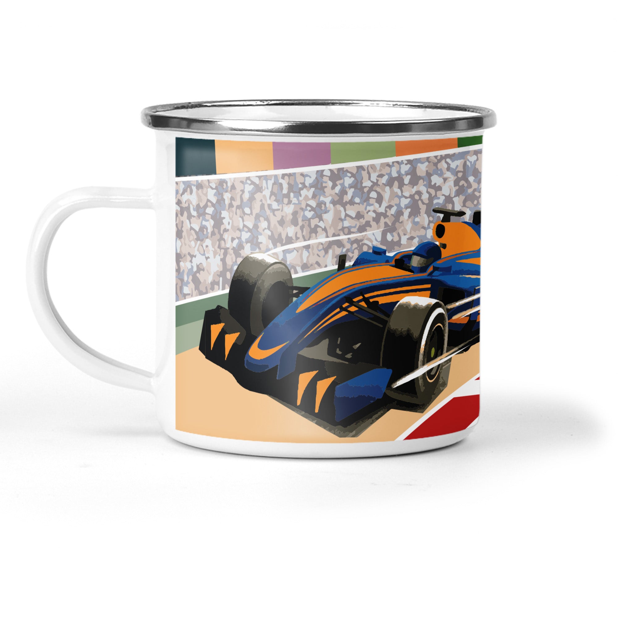 Motor Sport "Racing Car" Enamel Mug