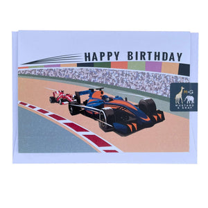 Motor Racing Birthday Card
