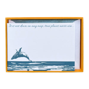 Breaching Whale Personalised Notecards