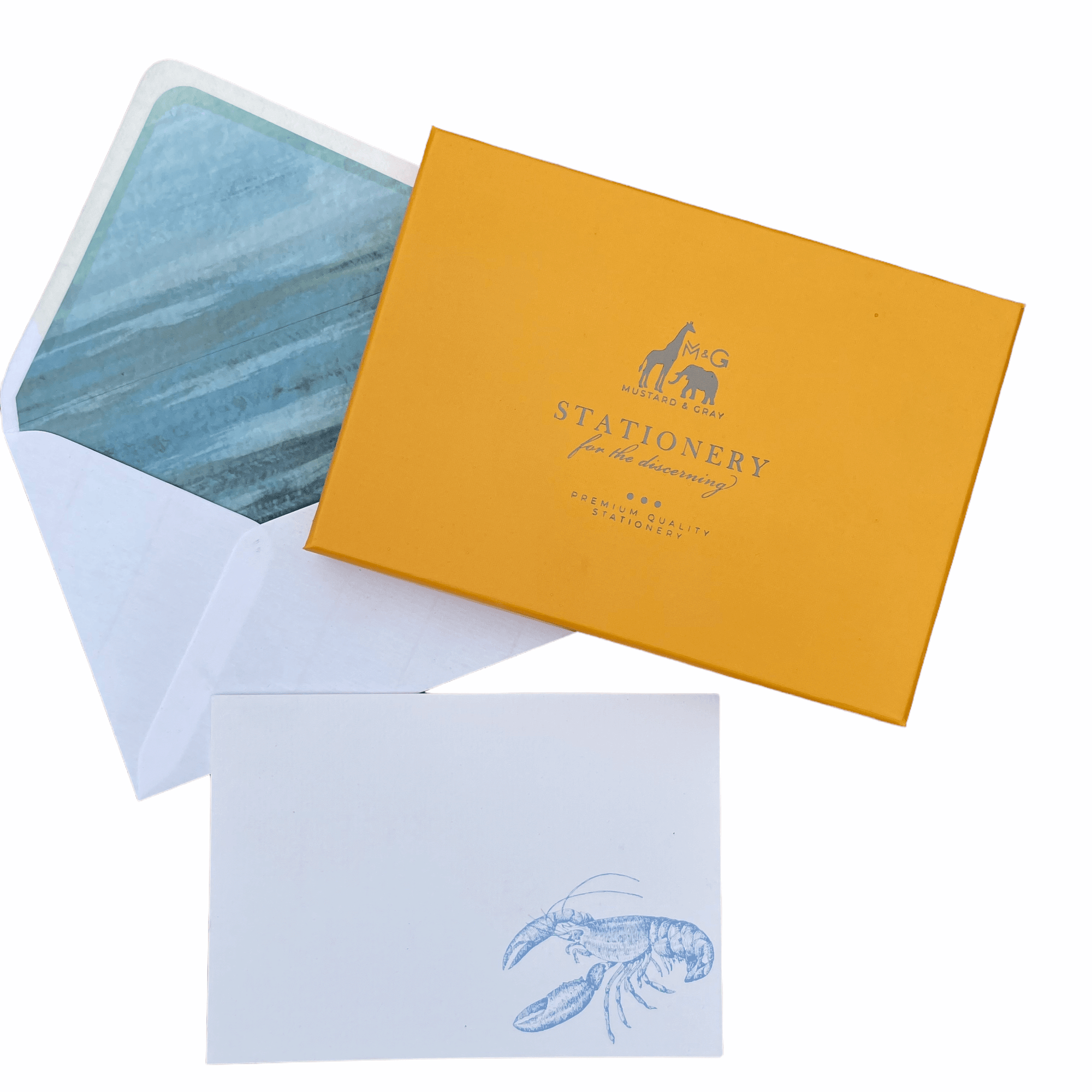 Kraken and Pinch Notecard Set with Lined Envelopes