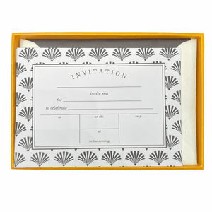 Art Deco Invitation Cards with Lined Envelopes