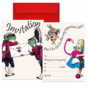 Alice in Wonderland Party Invitations - Mustard and Gray Ltd