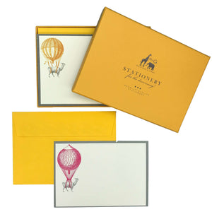 Alpaca High Life Notecard Set Notecards with Plain Envelopes Mustard and Gray Ltd Shropshire UK