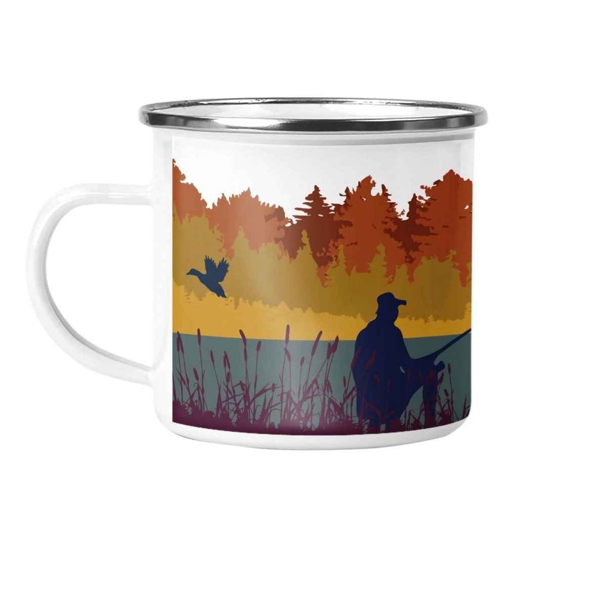 Autumn Coarse Fishing Enamel Mug - Mustard and Gray Ltd