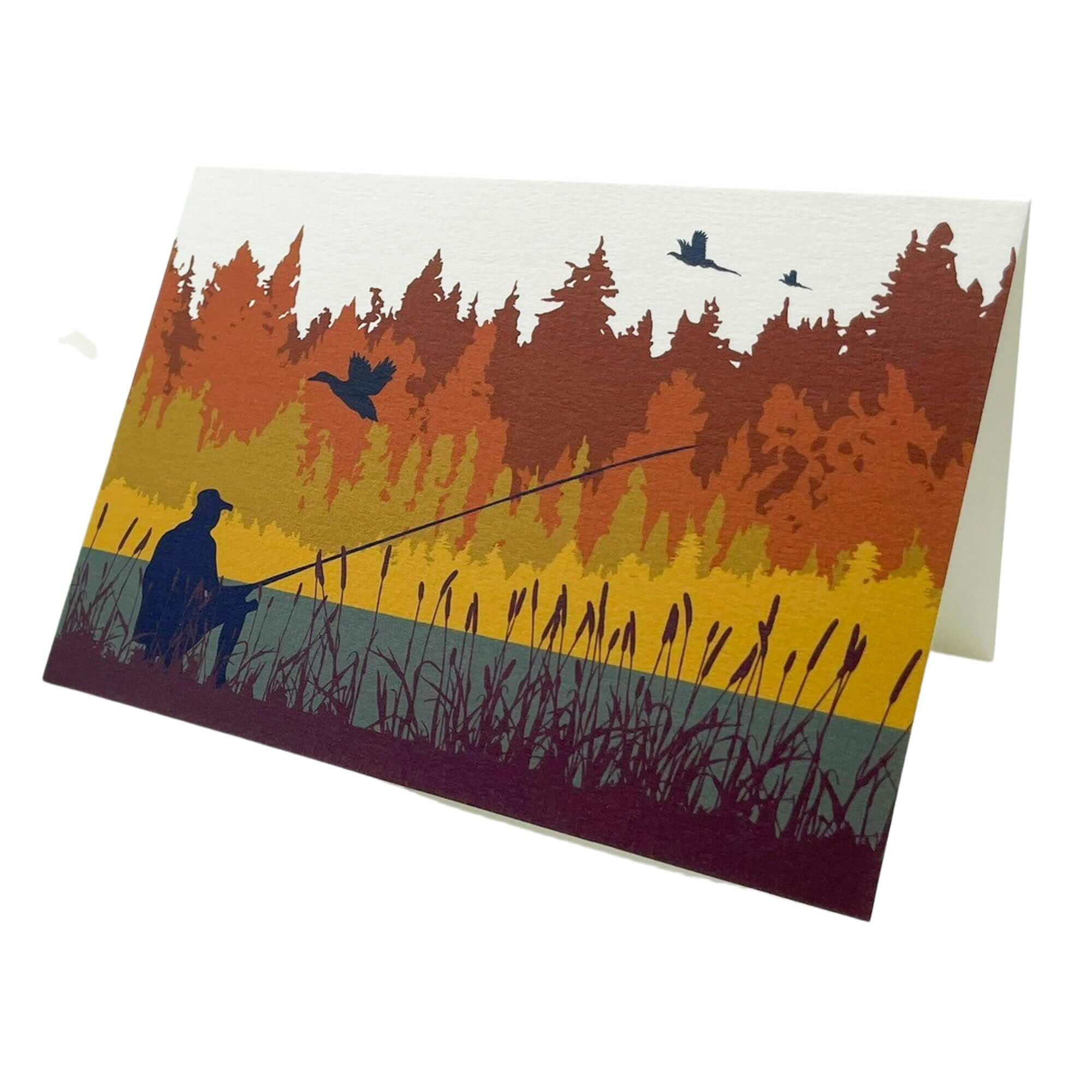 Autumn Coarse Fishing Greetings Card Greetings Card Mustard and Gray Ltd Shropshire UK