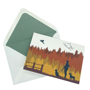 Autumn Shoot Greetings Card Greetings Card Mustard and Gray Ltd Shropshire UK