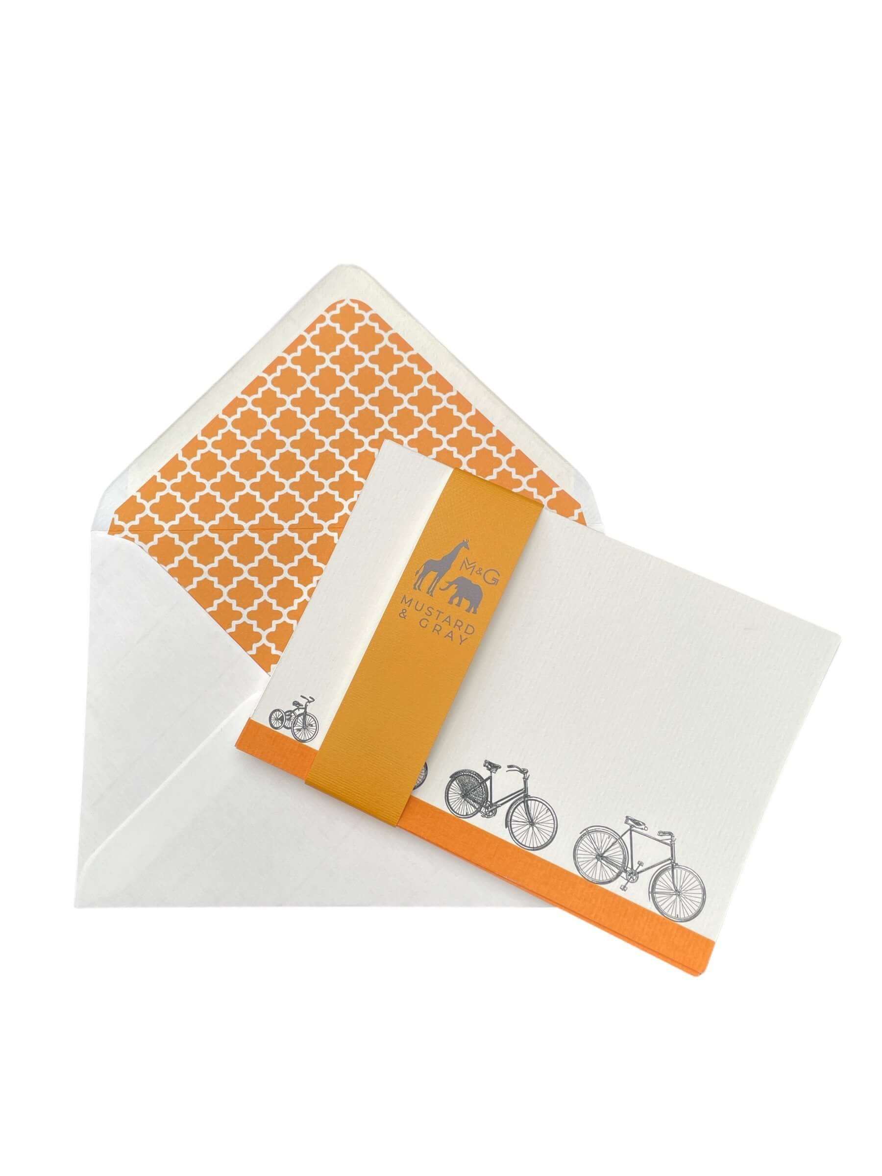 Bicycle Trail Family Notecard Set with Lined Envelopes