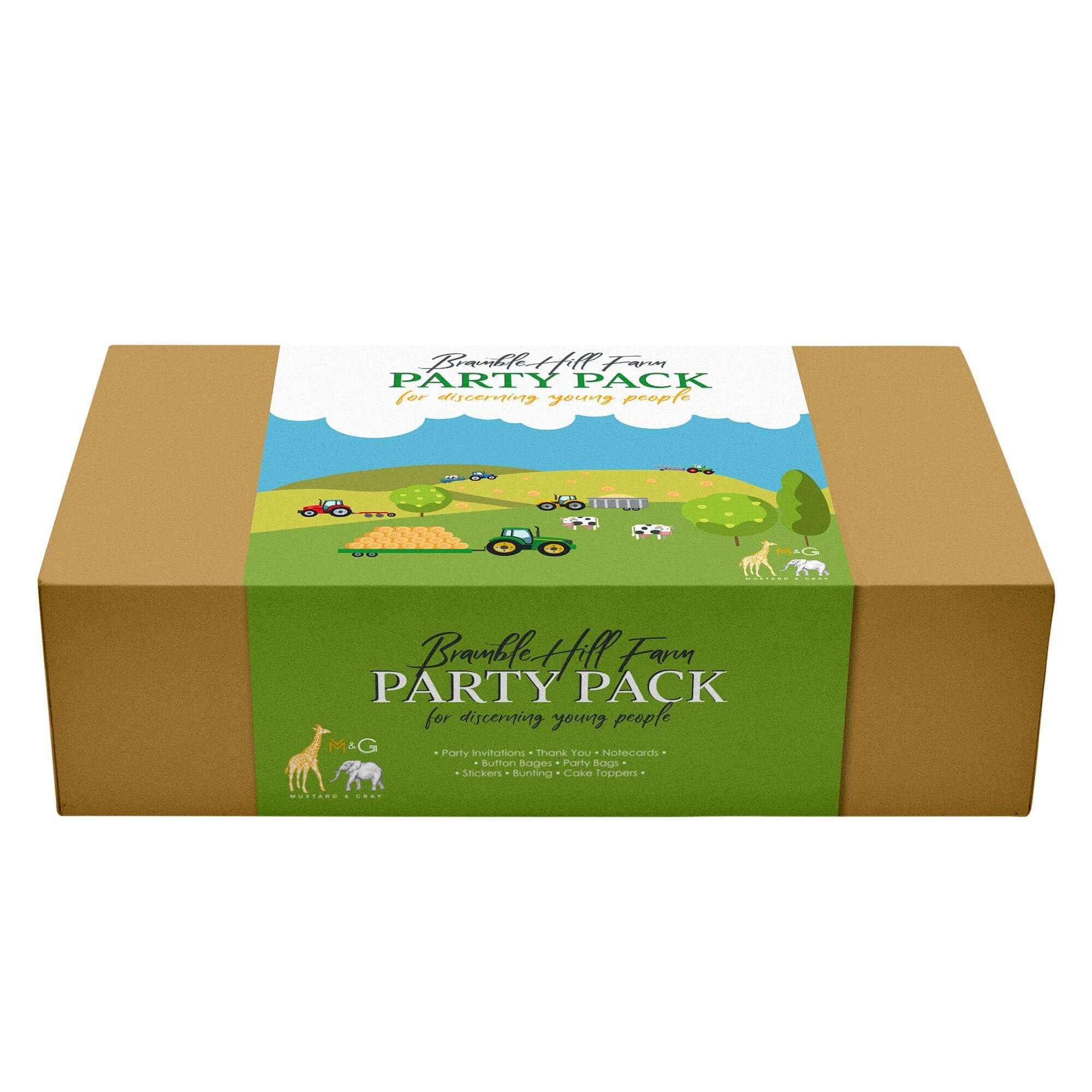 Bramble Hill Farm  Birthday Party Pack Party Box Mustard and Gray Ltd Shropshire UK