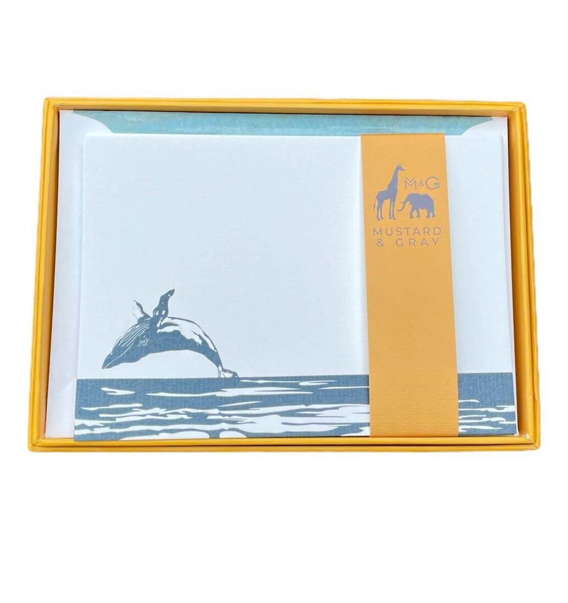 Breaching Whale Notecard Set with Lined Envelopes