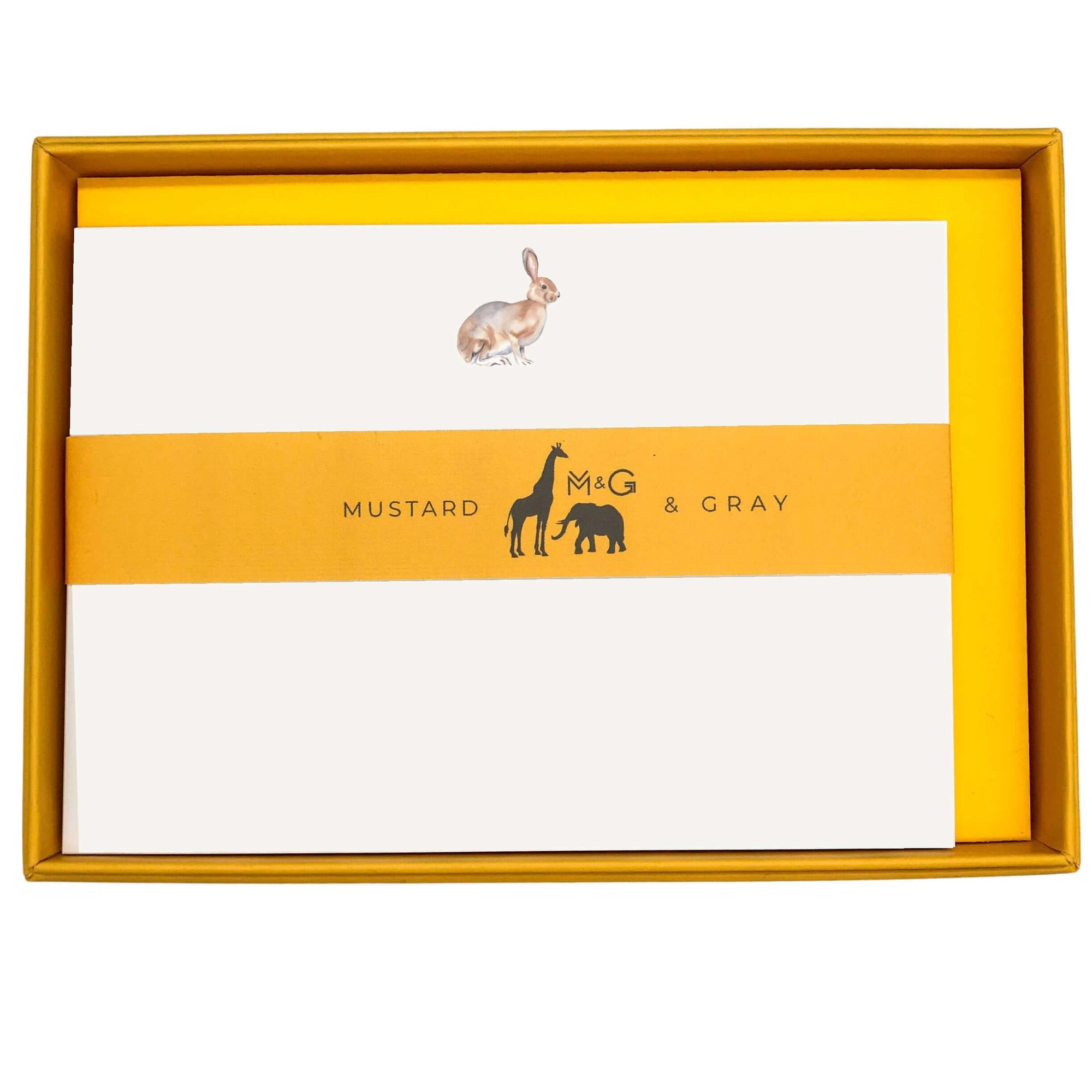Bunny Notecard Set Children's Notecards Mustard and Gray Ltd Shropshire UK