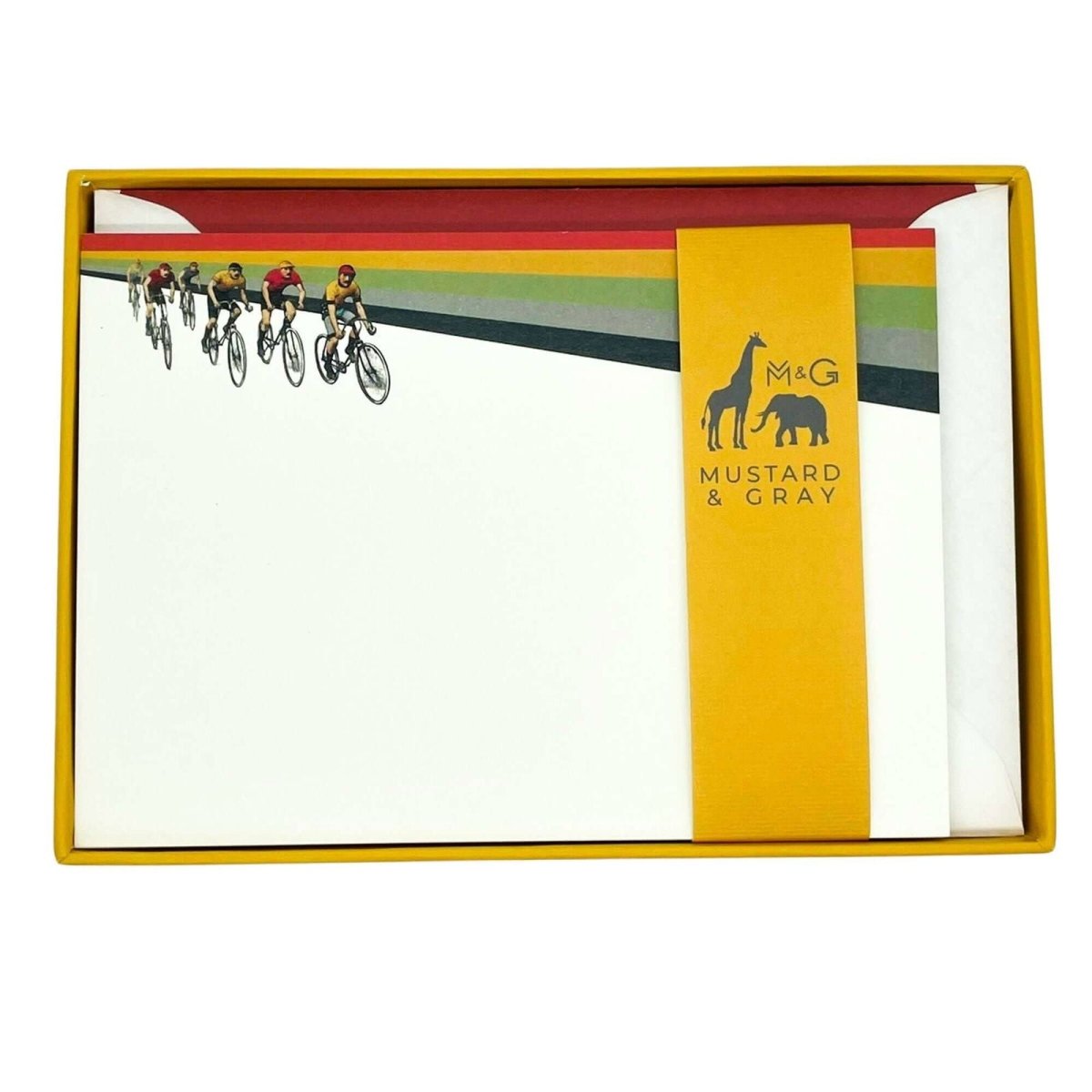 Cameron Cycling with Lined Envelopes - Mustard and Gray Ltd