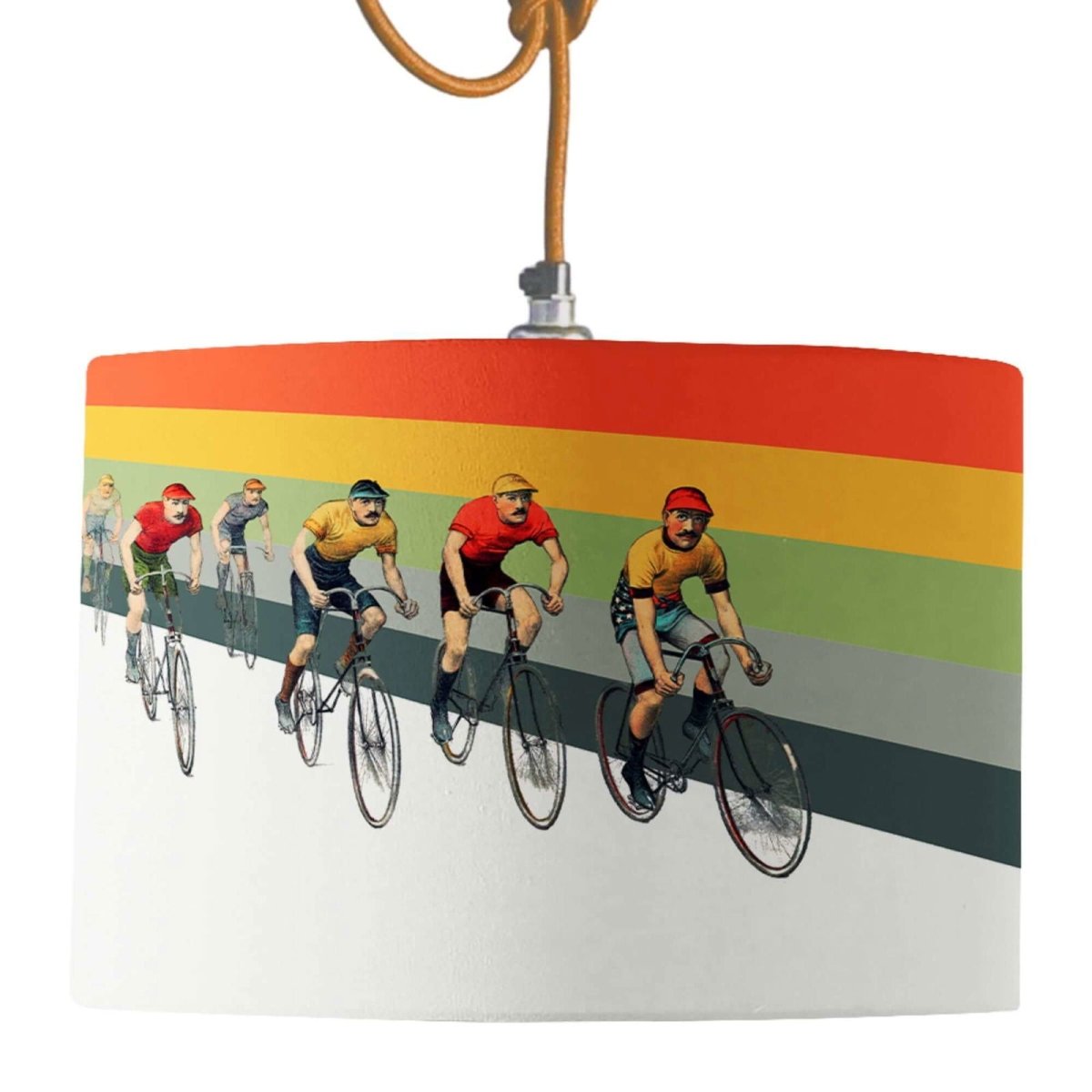 Cameron Vintage Cycling Lamp Shade - Mustard and Gray Ltd