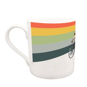 Cameron Vintage Cycling Small Mug - Mustard and Gray Ltd
