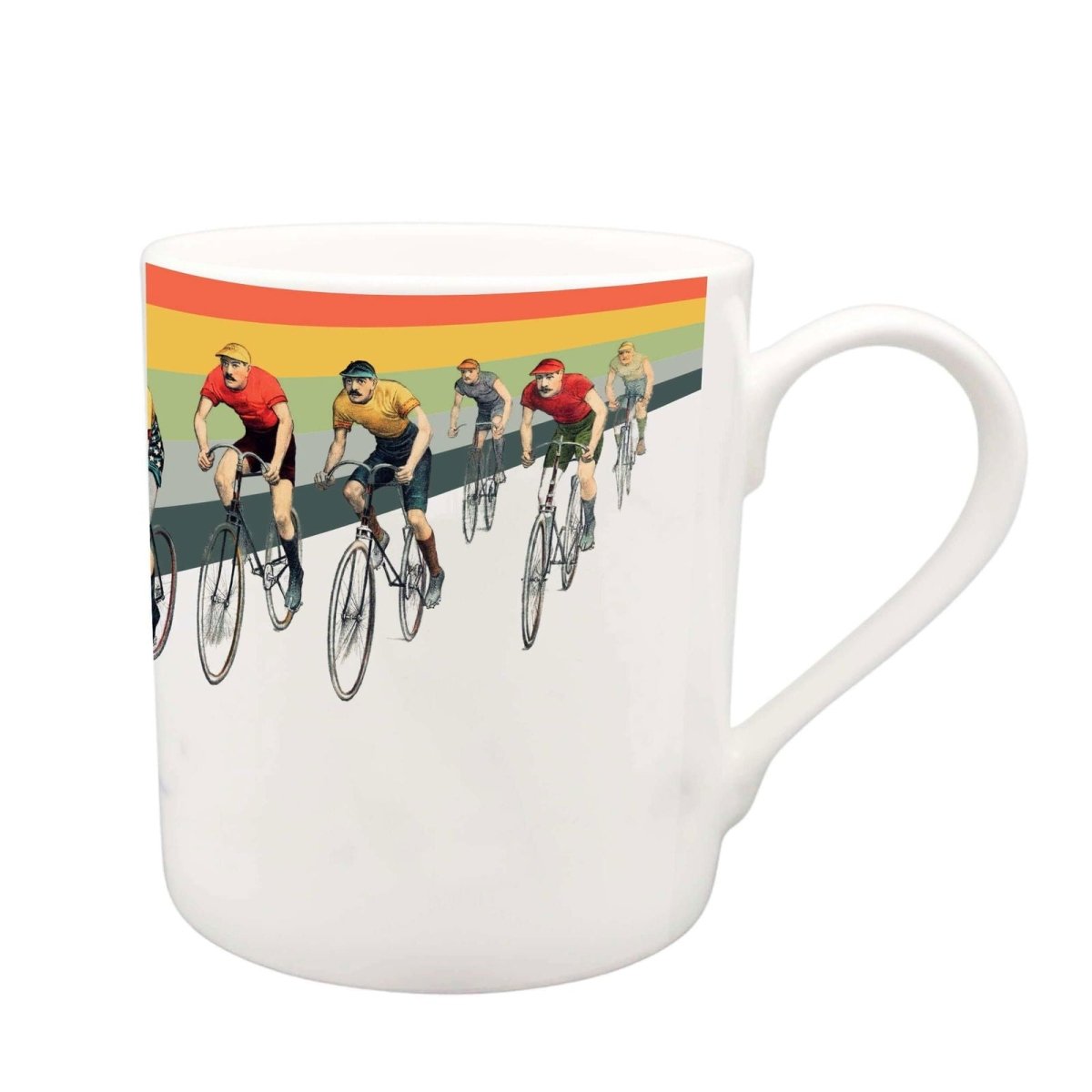 Cameron Vintage Cycling Small Mug - Mustard and Gray Ltd